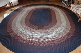 Large braided area rug