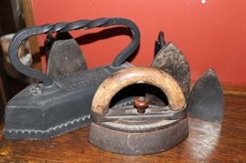 Antique cast iron irons