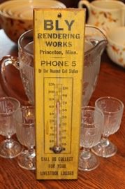 Bly rendering Works- Princeton, MN advertising thermometer