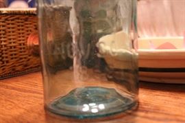 Blue Ball Mason Jar dated 1858