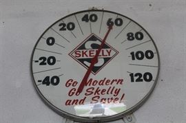 Vintage Skelly Thermometer; Go Modern Go Skelly and Save!