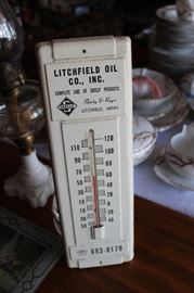 Litchfield Oil Co. advertising thermometer