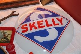 Skelly glass covering for light