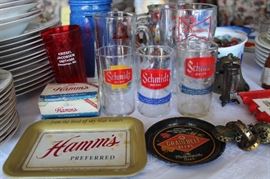 Vintage beer advertising items