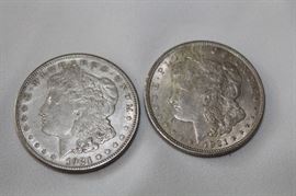 1921 S Morgan Dollar Coins