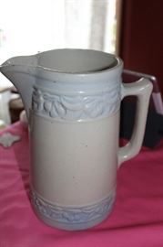 Red Wing Cherry Band Stoneware Pitcher