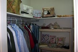 Nice men's clothing, sewing machines, sewing notions, etc.