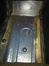 Under carpet passenger  floorboard 1971 240z