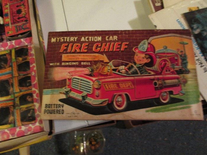 Japan Tin Battery operated Fire Truck
