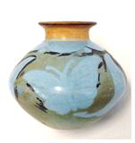 1920's Arts & Crafts Artist Signed Peruvian Pottery Vase W/ Butterfly Designs