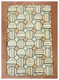 1930's Hand-Braided Downeast Maine Folk Made Rug W/ Allover Geometric Design