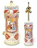 19th C. Chinese Export Handpainted Oriental Vase, Converted For Use As A Table Lamp, Ca. 1920