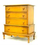1920's Rock Maple Chest-On-Chest Commode Size "Lingerie" Cabinet