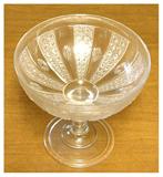 Late 19th C. Victorian Brilliant Pressed Pattern Glass Compote W/ Pedetal Base