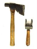 "Stanley Tools" Sgnd. Hammer & Hatchet Plus Old "ALASKA" Sgnd. Ice Block Chipper