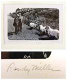 Pencil Sgnd. Farm Scene Woodblock Print By Listed New Hampshire Artist Randy Miller
