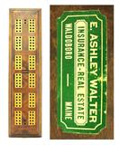Choice Inlaid Walnut 1900's Cribbage Board Compliments Of A Waldoboro, Me. Businessman