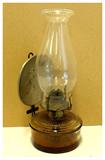 Early 1900's Cottage Oil Lamp W/ Wall Bracket & Silverplated Brass
Reflector