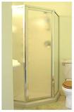 Sample Photo Of An Installed Corner Shower Unit - Sale To Include "NIB" Unit W/ Base