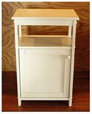 Small "Half-Commode" Size Wood Bathroom Or Bedroom Cabinet W/ Single Door