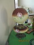 Hand painted gone with the wind oil lamp