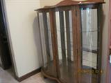 Double door curved glass china cabinet