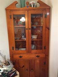 One of a pair corner cabinet