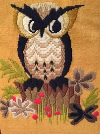 Needlepoint owl