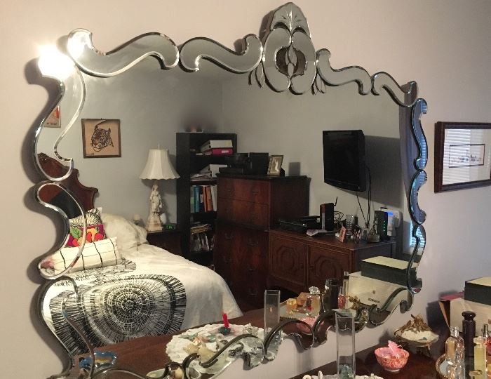 Two large Venetian glass mirrors