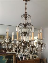 Gorgeous antique crystal lamp