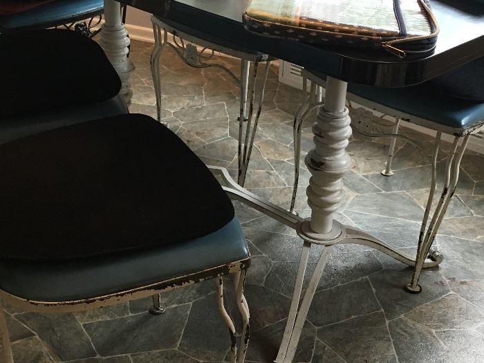 Kitchen iron table & chairs