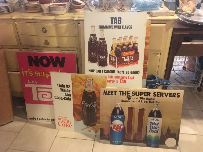 Vintage soda advertising posters
