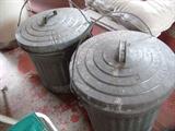 Small Galvanized Cans with Lids