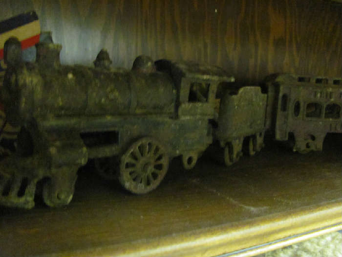 Very old train pieces