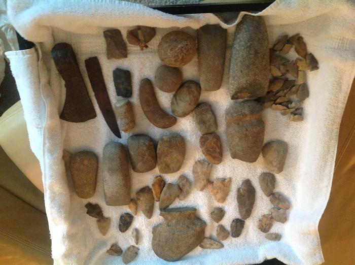 Large authentic arrowhead collection