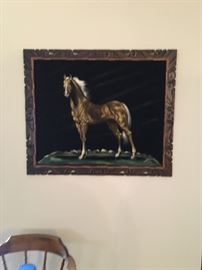 Lots of Horse pictures this one is on velvet
