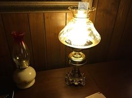 Oil lamps and converted oil lamps