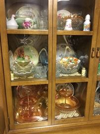 Carnival glass, Depression Glass, Serving platters in time for Memorial Day entertaining