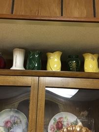 Pottery vases McCoy and others