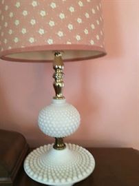 Milk glass lamp