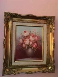 Beautiful vintage floral painting