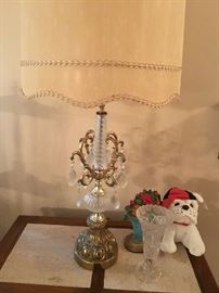 Crystal and Brass Lamps