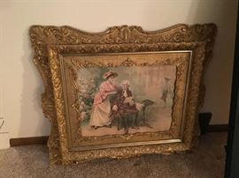 Victorian Era Painting in completely amazing Frame