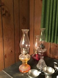Oil Lamps on Sear Coldspot Deep Freezer 