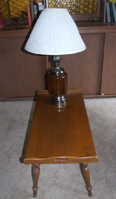 ASSORTED END TABLES AND LAMPS