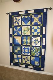 Lovely hand made quilt ready for hanging on your wall