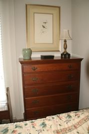Solid Cherry Wood 5 drawer dresser 