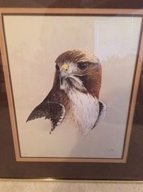 Eagle art signed by artist 
