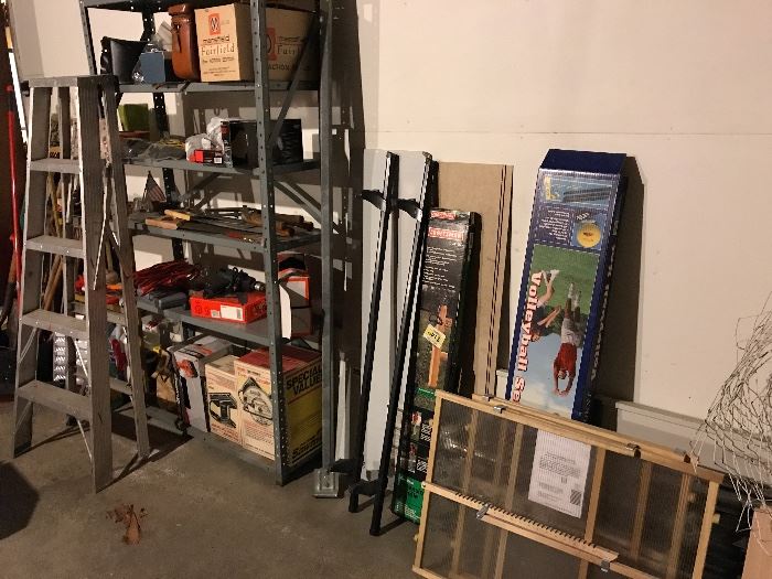 Garage Shelves, volley ball set