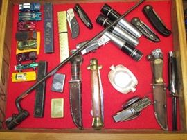 Zippo, Red Lines, Shure Vintage mics, Straight Razors